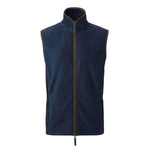 Premier Mens Artisan Fleece Vest / Navy/Brown